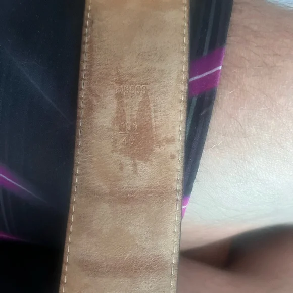 Louis Vuitton Black and Gold Monogram Belt